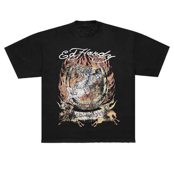 Camiseta "Horse" Ed Hardy x Matuê Preta