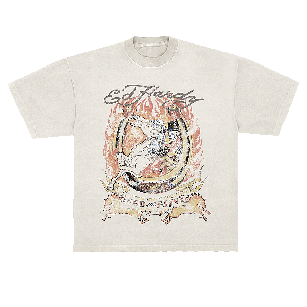Camiseta "Horse" Ed Hardy x Matuê Branca