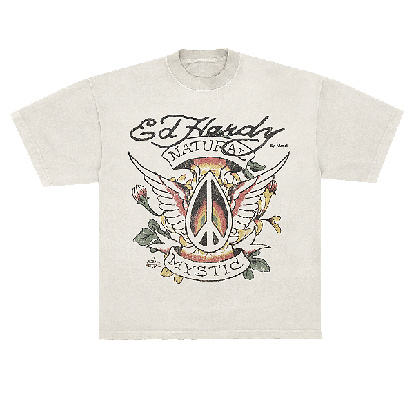 Camiseta "Natural Mystic" Ed Hardy x Matuê Branca