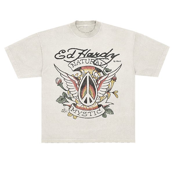 Camiseta "Natural Mystic" Ed Hardy x Matuê Branca