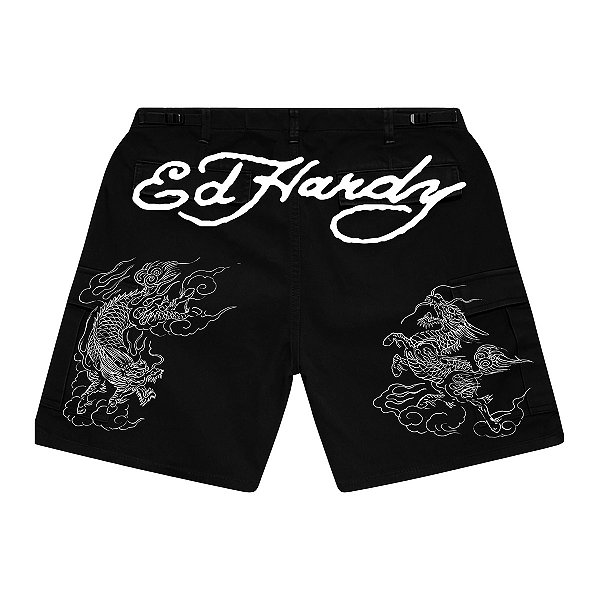Bermuda Preta "Dragon" Ed Hardy x Matuê Preta