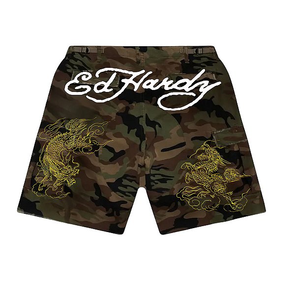 Bermuda Camuflada "Dragon" Ed Hardy x Matuê