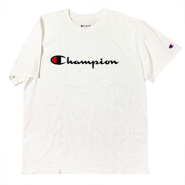 Camiseta Champion - Branca Logo Script ink
