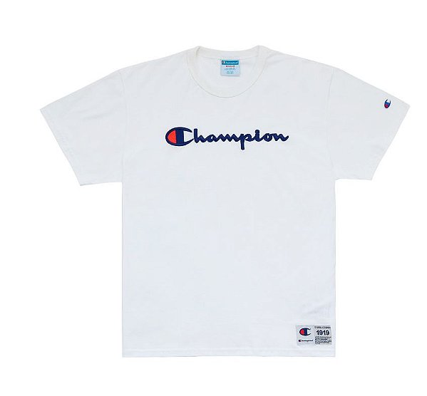 Camiseta Champion - Branca Patch Bordado Logo
