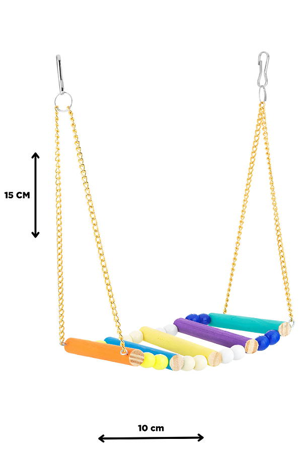 Brinquedo para Pássaro Balanço com Corrente