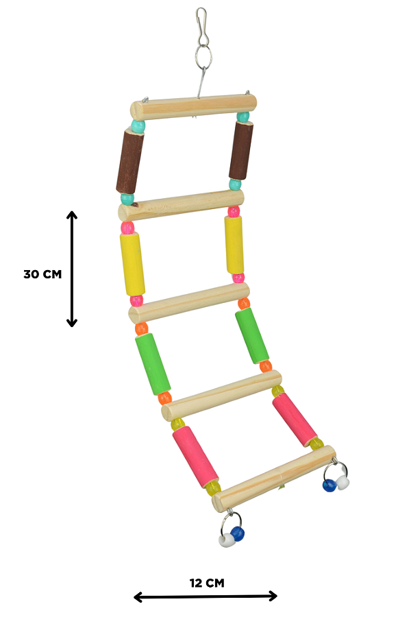 Brinquedo para Pássaro Escada Flexivel Periquito e Calopsita