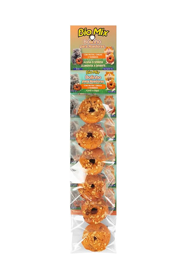 Bolinho Vitaminado Bio Mix com Premix para Roedores