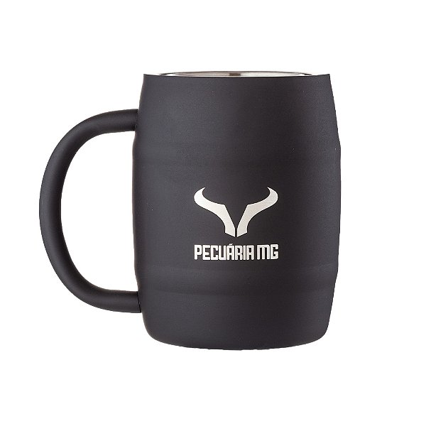 Caneca Térmica Inox Preta 420ml