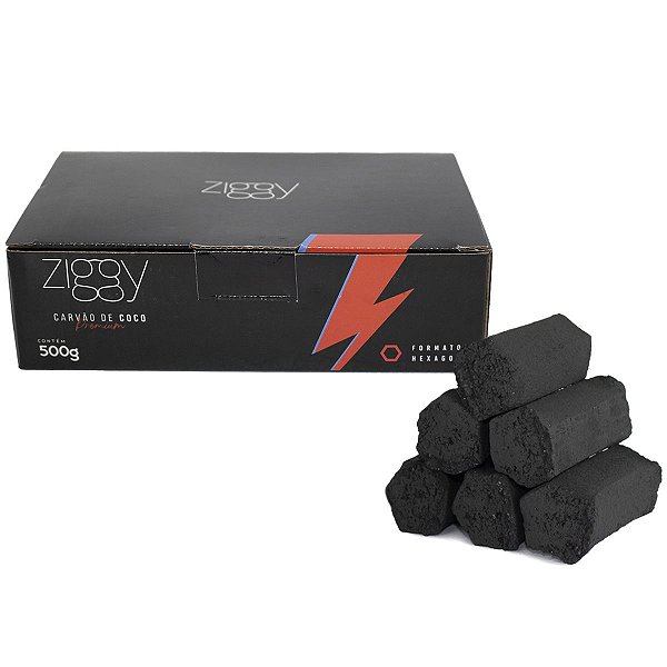 Carvão de Coco Hexagonal Ziggy 500g