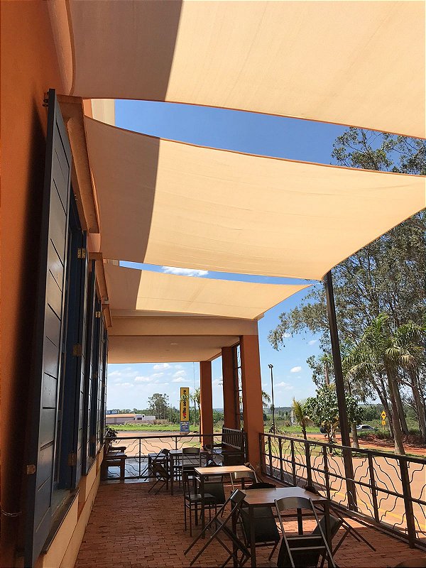 TELA TOLDO PREMIUM SHADE 7x4 m OU 4x7 m SOMBREAMENTO SOMBRALUX + KIT DE INSTALAÇÃO
