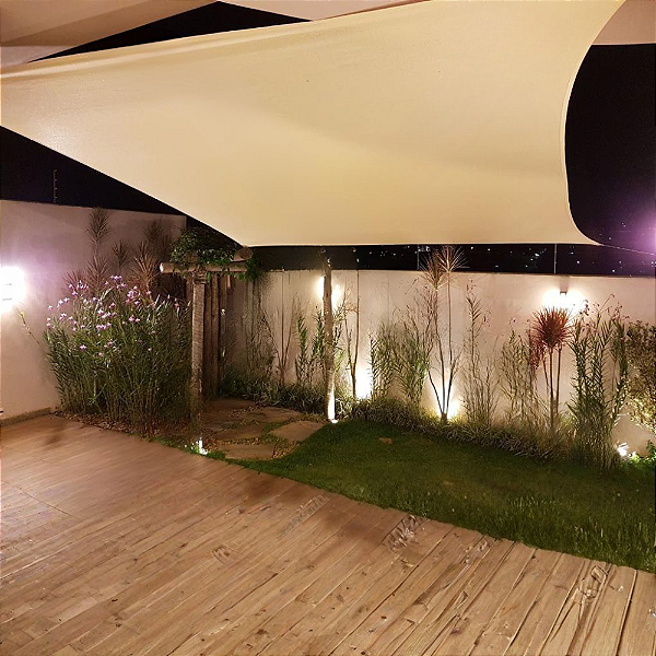Tela de Sombreamento 5x5m com Kit de Instalação - Quadrada - Sombralux