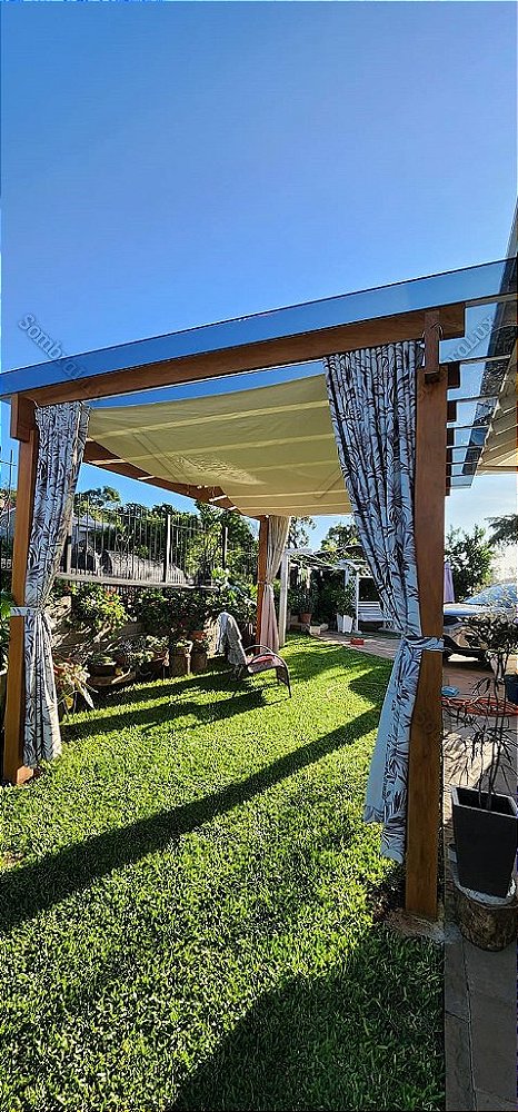 Tela de Sombreamento 4x3m (3x4m) com Kit de Instalação - Retangular - Sombralux
