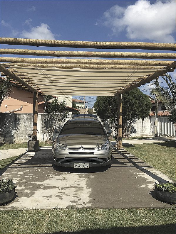 Tela de Sombreamento 6x2m (2x6m) com Kit de Instalação - Retangular - Sombralux