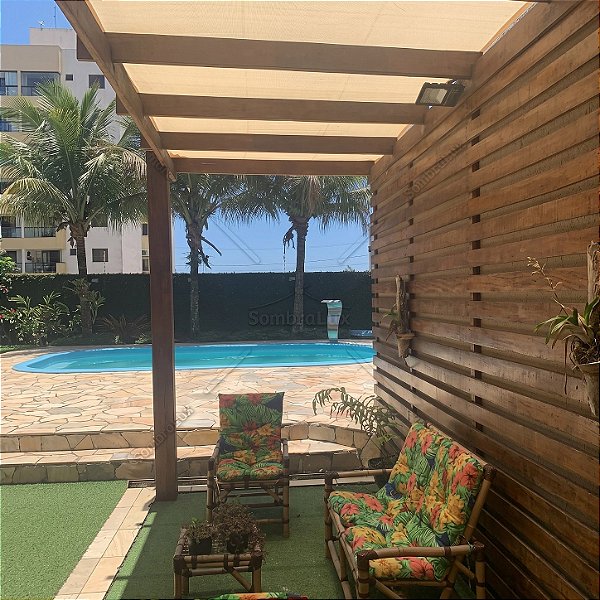 Tela de Sombreamento 6x3m (3x6m) com Kit de Instalação - Retangular - Sombralux
