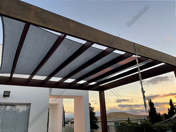 TELA TOLDO PREMIUM SHADE 3x2 m OU 2x3 m SOMBREAMENTO SOMBRALUX + KIT DE INSTALAÇÃO