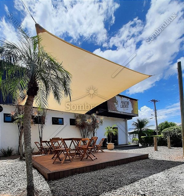 TELA TOLDO PREMIUM SHADE 3x3 m SOMBREAMENTO SOMBRALUX + KIT DE INSTALAÇÃO