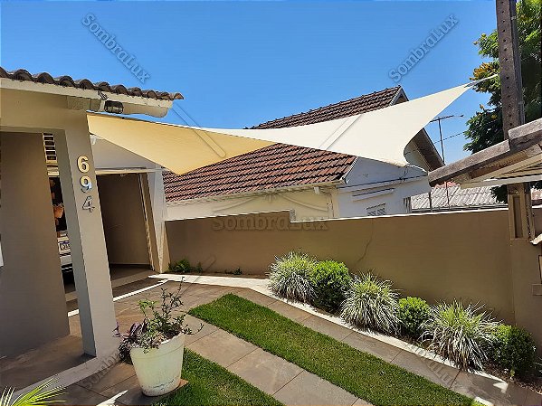 TELA TOLDO PREMIUM SHADE 5x3 m OU 3x5 m SOMBREAMENTO SOMBRALUX + KIT DE INSTALAÇÃO