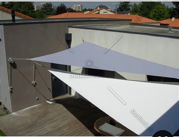 TELA TOLDO PREMIUM SHADE 3x3x4 m SOMBREAMENTO SOMBRALUX + KIT DE INSTALAÇÃO