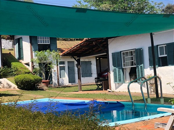 TELA TOLDO PREMIUM SHADE 6x3 m OU 3x6 m SOMBREAMENTO SOMBRALUX + KIT DE INSTALAÇÃO