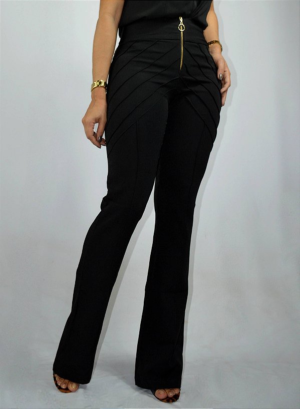 calça alfaiataria feminina flare