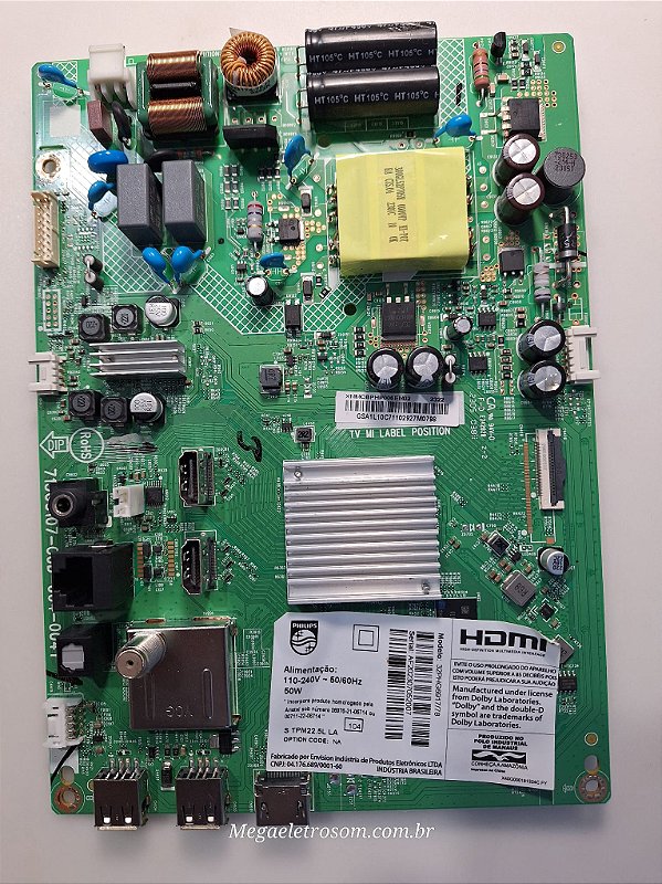 Placa Principal Philips 32PHG6917/78  715GC107-C0D-004-004Y