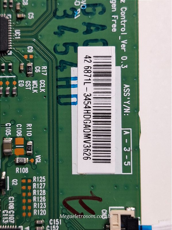 t-con tv panasonic TC42AS610B   42 6871L-3454HD