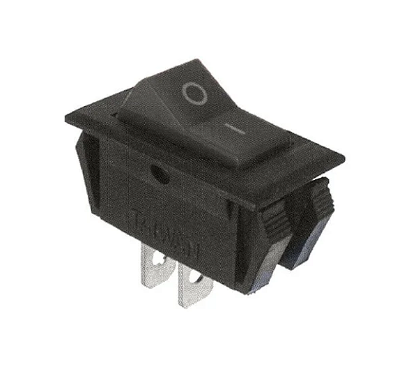 Chave Gangorra KCD6-101 2 Terminais Preta s Marcação