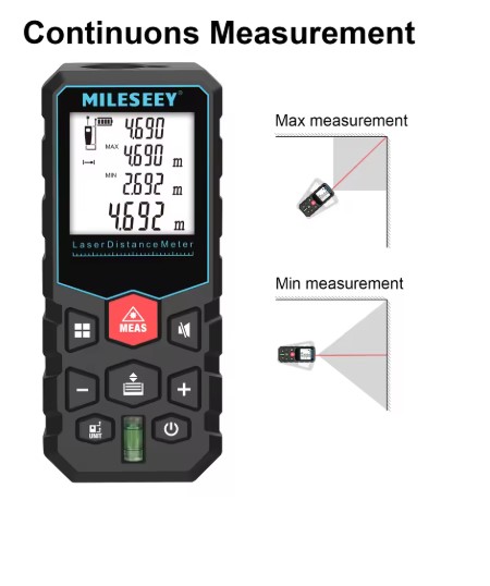 Trena Laser Digital Profissional de Precisão Mileseey X5 40m