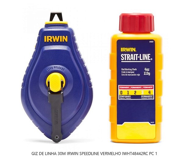 Giz De Linha Marcação Kit 30m Vermelho Iwht48442rc - Irwin