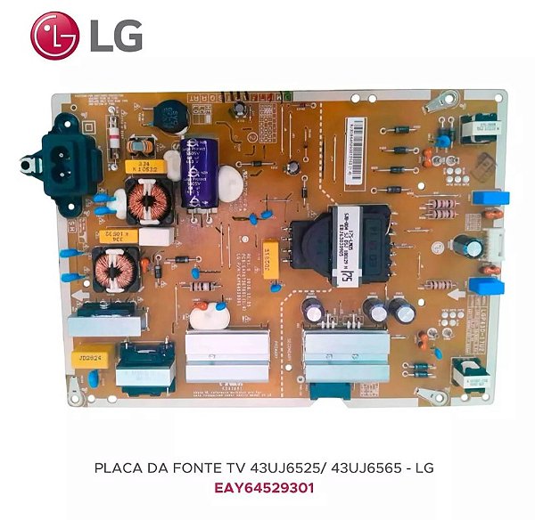 Placa Fonte Tv LG 43uj6525 43uj6565 Eax67267601 Eay64529301