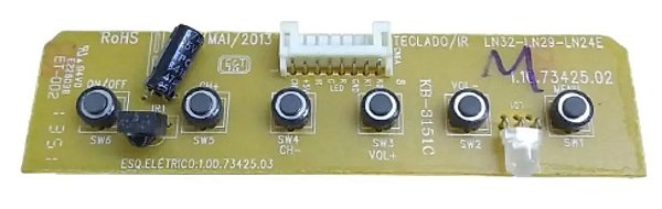 Placa Botão Power Tv Ln32 Ln29 Ln24e - 1.10.73425.02