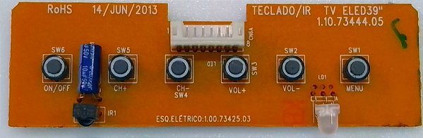 Placa Teclado / Ir Cce Ln39g 1.10.73444.05