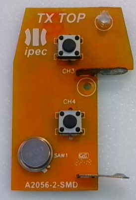 Placa de Controle Remoto 2 Botões SAW 433MHZ Tx Top Ipec / A2056-2-SMD