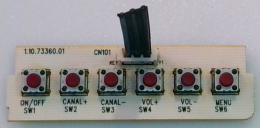 Placa Teclado Funções  Tv Cce C320 Mod 1.10.73360.01  (Usado)