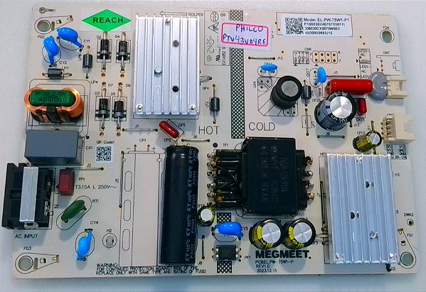 Placa Fonte Para Tv Philco Ptv43va4re - EL.PW-75W1-P