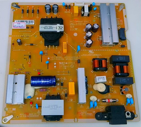 Placa Fonte Para Tv LG 55ut8050 - P/N: EAY6588888885569