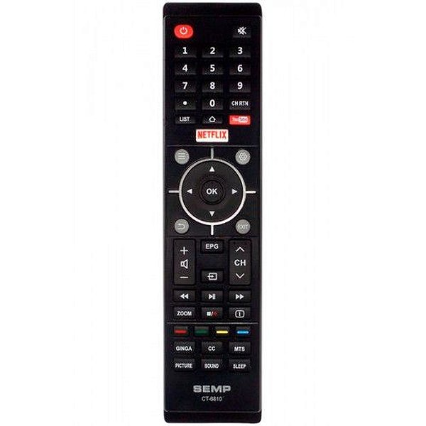 Controle Remoto Semp Toshiba Ct-6810 Com Tecla Netflix modelo similar original com todas as mesmas funções.