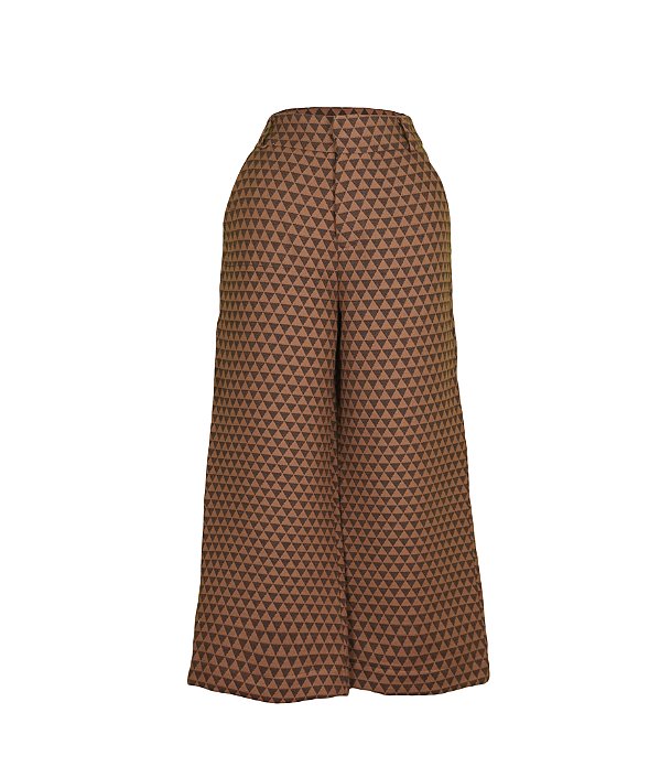 Calça Pantalona Jacquard