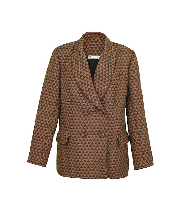 Blazer Transpassado Jacquard