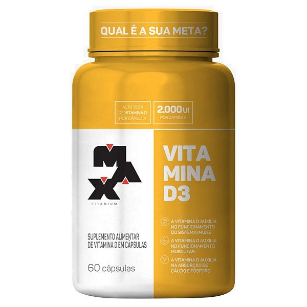 Vitamina D3 60 cápsulas - Max Titanium