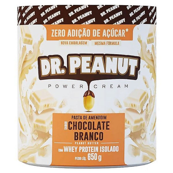 Pasta de Amendoim com chocolate branco (650g) - Dr Peanut