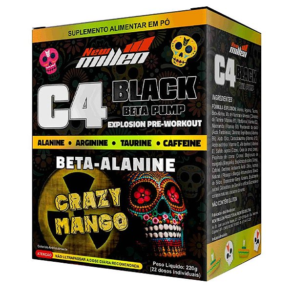 C4 Black Explosion Crazy Mango (22 doses) - New Millen