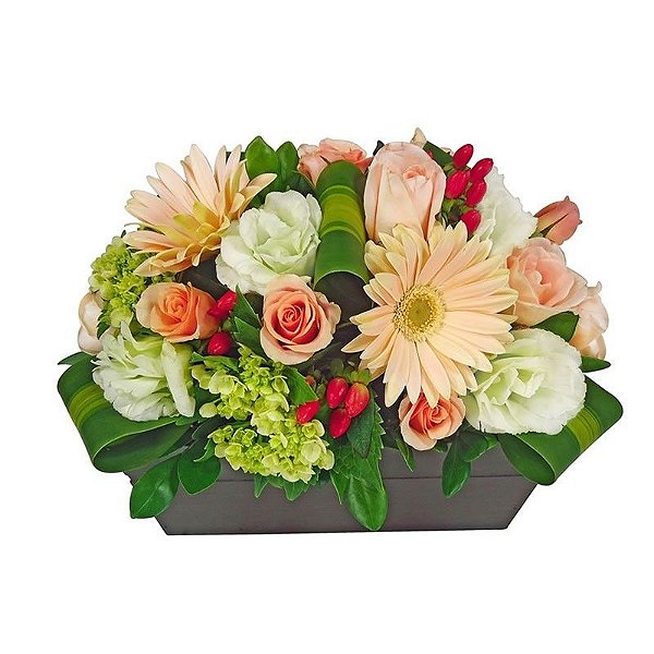 Arranjo de Flores Nobres Jardineira Elegante - Floricultura Priscila - 11  4306 5254