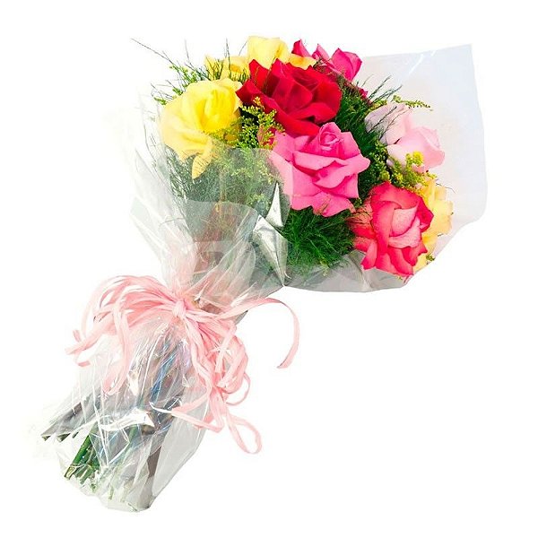 Buquê Rosas Importadas Coloridas ( 6 )