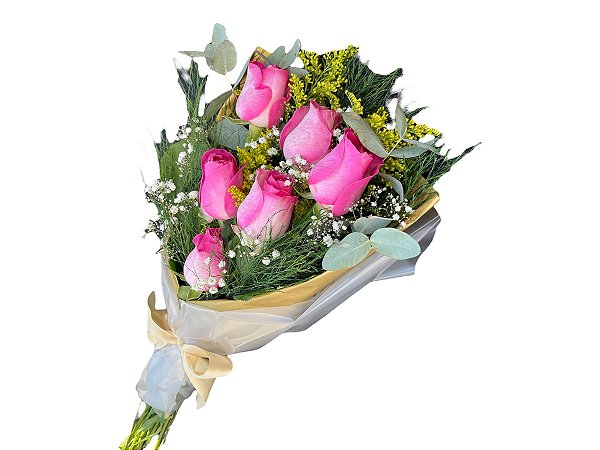 Buque Encanto Rosas Cor de Rosa