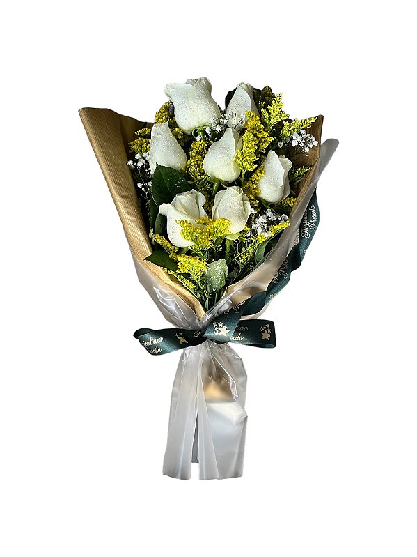 Buque Encanto de Rosas Brancas