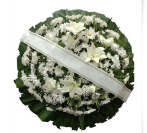 Coroa de Flores Pombinha Branca