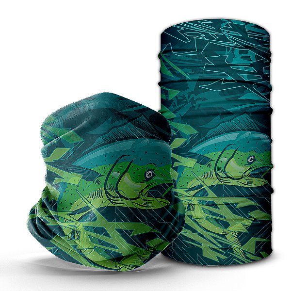 Bandana Tube Neck Huzze-Rag Dourado do Mar - Feitas Sem Costura + Proteção Solar Uv