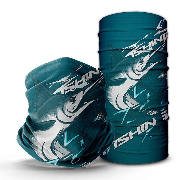 Bandana Tube Neck Huzze-Rag Marlim-azul - Feitas Sem Costura + Proteção Solar Uv