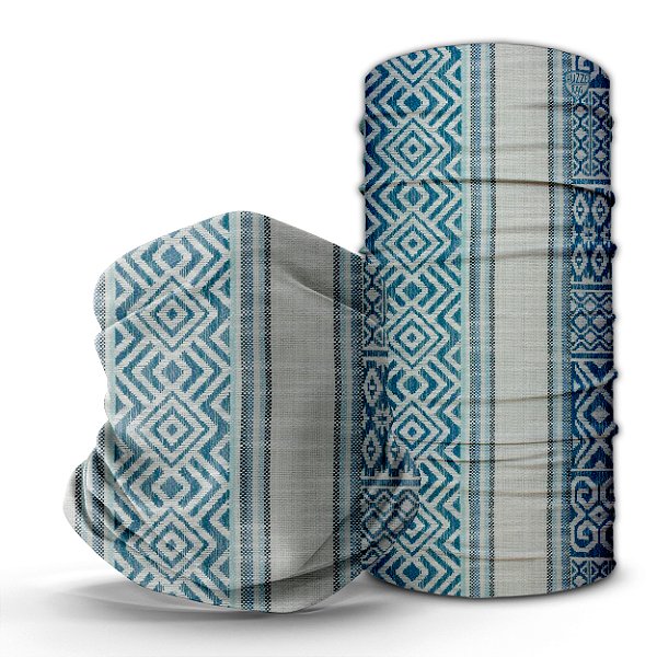 Bandana Tube Neck Huzze-Rag Ikat - Feitas Sem Costura + Proteção Solar Uv